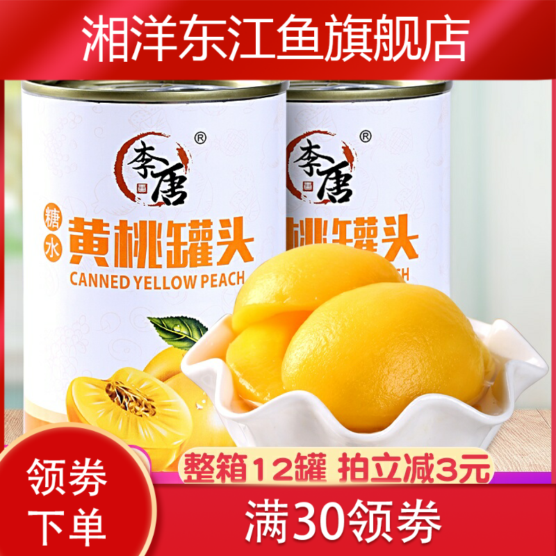 新款砀山糖水425g*12罐整箱装罐头 湘洋东江鱼水果罐头