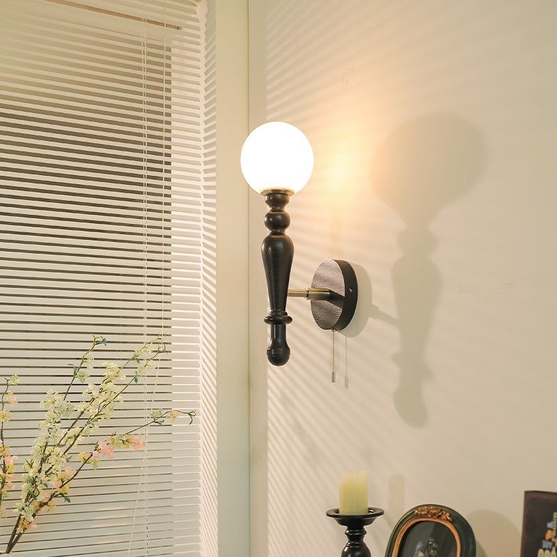 白蜡木壁灯复古氛围感背景墙装饰灯创意造型艺术设计卧室床头壁灯,淘宝优惠券,粉丝福利购,淘宝优惠卷