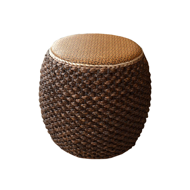 藤编庭院坐凳阳台中式实木小圆凳手编客厅沙发坐墩换鞋凳茶几矮凳,淘宝优惠券,粉丝福利购,淘宝优惠卷