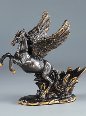 马到成功黄铜骏马 葡萄红酒架摆件装饰办公室客厅酒柜乔迁礼品