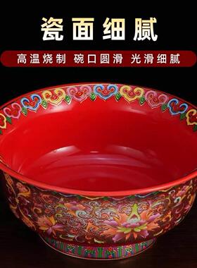掐丝珐瑯彩高脚碗莲花陶瓷供碗供斋碗供水碗家用佛堂佛具摆件