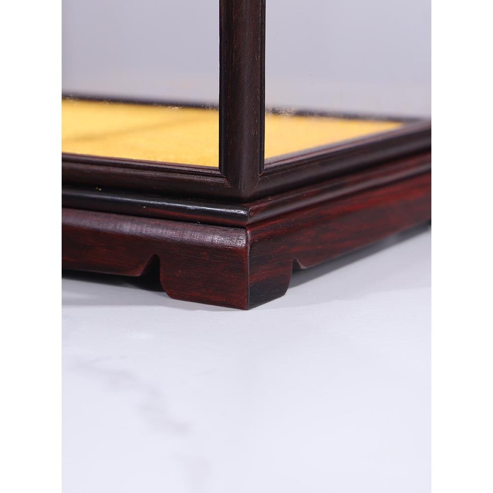 Mahogany glass cover, rosewood vase, antique antiques, Buddha statues, handicrafts, display box, dust-proof cover, custom-made
