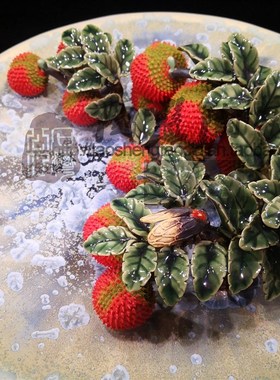 陶瓷新款博古架开业送礼家居电视酒柜门客厅饰品荔枝挂碟装饰摆饰