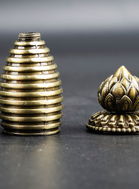 精美合金莲花金色噶当塔供舍利塔纯铜古色嘎当塔堂供奉摆件5寸7寸