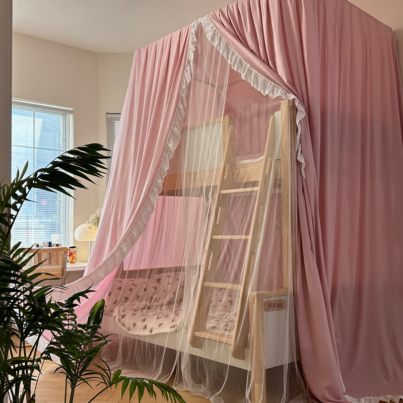 双层上下铺子母床蚊帐2023新款家用卧室儿童防尘顶遮光布伸缩支架,淘宝优惠券,粉丝福利购,淘宝优惠卷