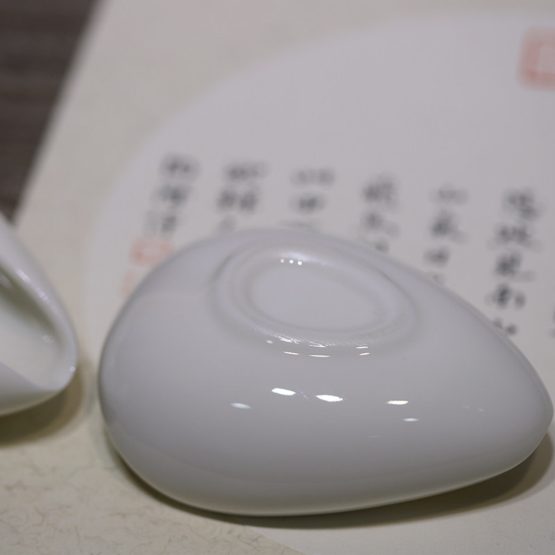 同和纸庄 白瓷墨碟瓷碟创意笔掭瓷器文房四宝墨盘书法小楷舔笔用,淘宝优惠券,粉丝福利购,淘宝优惠卷