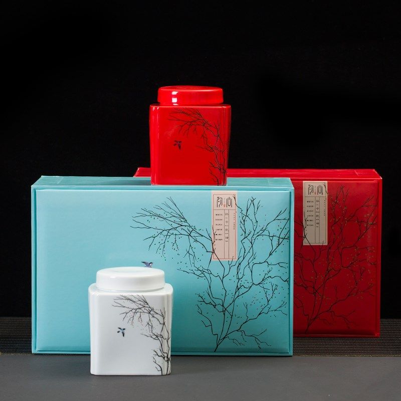 新款茶叶包装空礼盒瓷密封罐高档龙井包装通用双罐红茶绿茶陶定制,淘宝优惠券,粉丝福利购,淘宝优惠卷