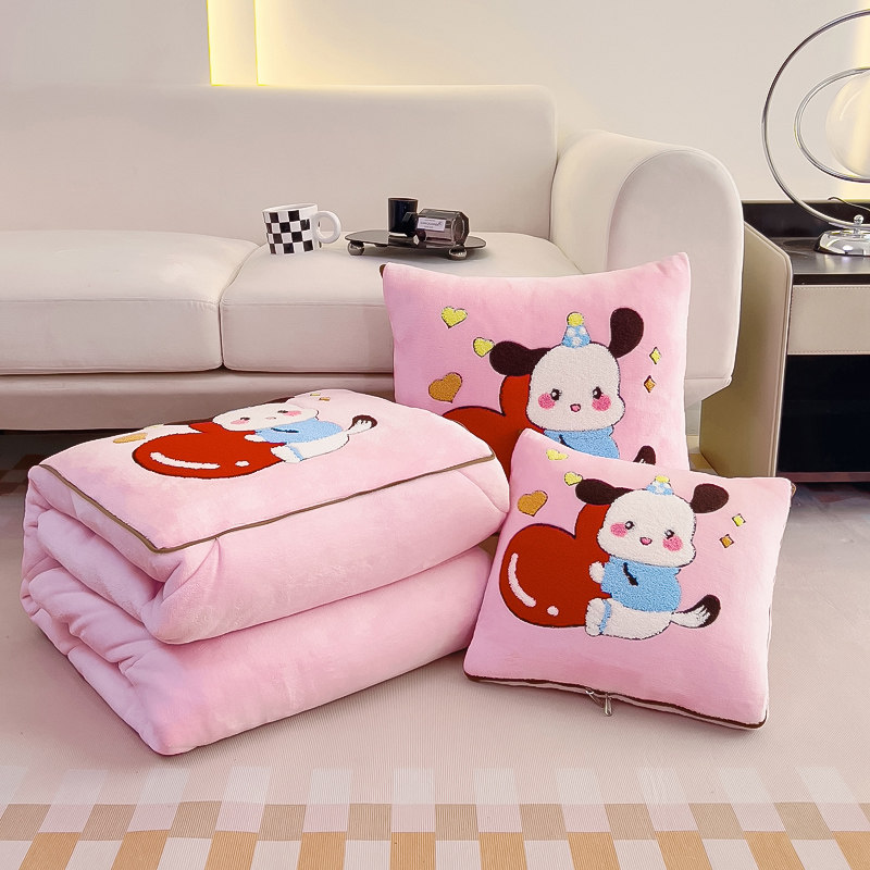 冬季加厚两用抱枕被可爱卡通二合一汽车载靠垫办公室午休摺叠毛毯,淘宝优惠券,粉丝福利购,淘宝优惠卷