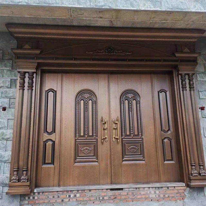 锌合金别墅大门双门对开防盗门农村家用自建房大门进户门仿铜门,淘宝优惠券,粉丝福利购,淘宝优惠卷