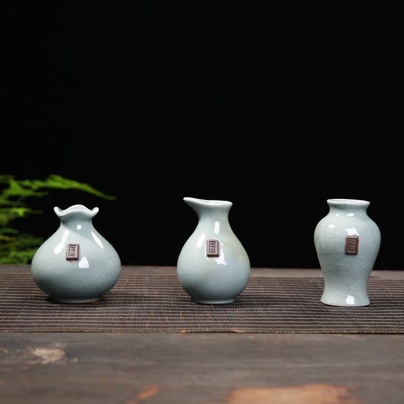 简约客厅创意插花摆件家居装饰陶瓷干花花瓶花艺摆设哥窑水培器皿,淘宝优惠券,粉丝福利购,淘宝优惠卷