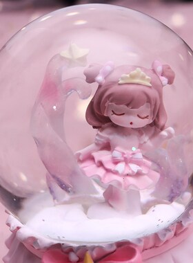 少女心魔卡少女水晶球可爱天使音乐盒摆件生日礼物卧室装饰儿童节