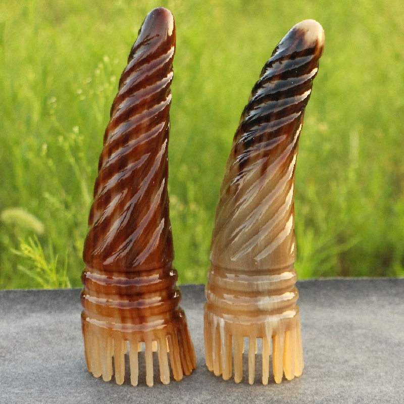 天然牦牛角洗头梳子按摩点穴位梳梳头部按摩梳沐浴洗发梳疏通经络,淘宝优惠券,粉丝福利购,淘宝优惠卷