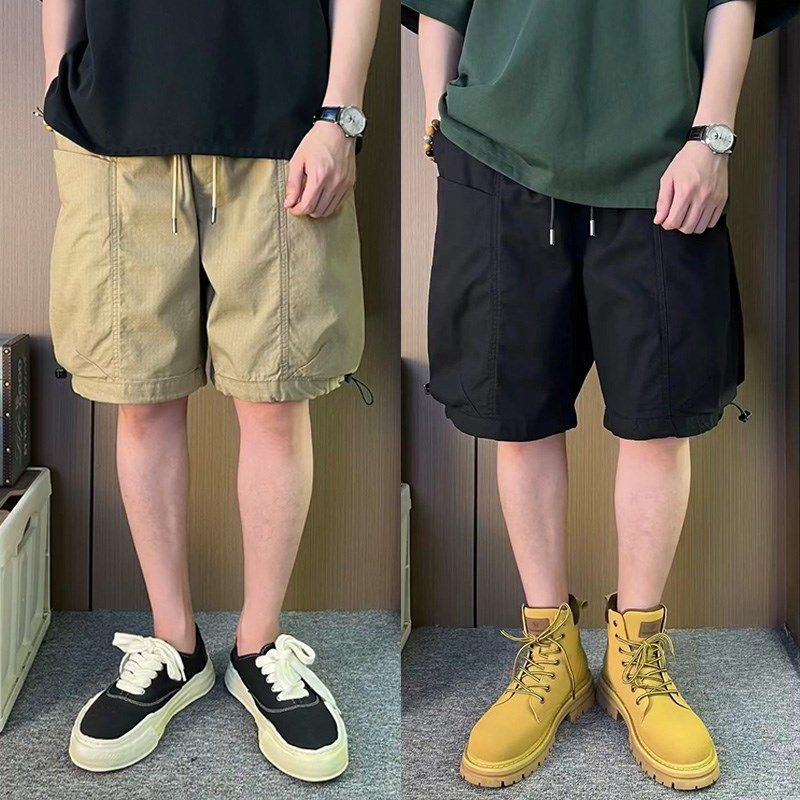 夏季男加肥加大胖子工装短裤休闲宽松透气五分裤美式直筒复古中裤,淘宝优惠券,粉丝福利购,淘宝优惠卷
