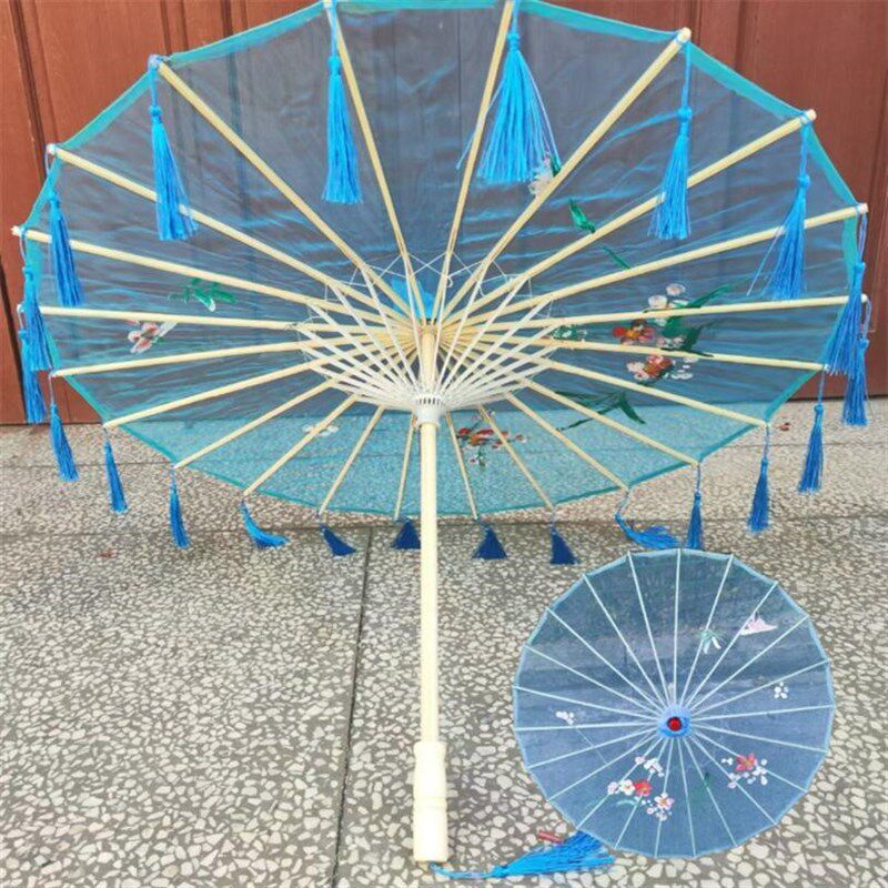 透明流苏伞踏浪舞蹈伞儿童走秀伞广场道具古典傣族跳舞演出工艺伞,淘宝优惠券,粉丝福利购,淘宝优惠卷