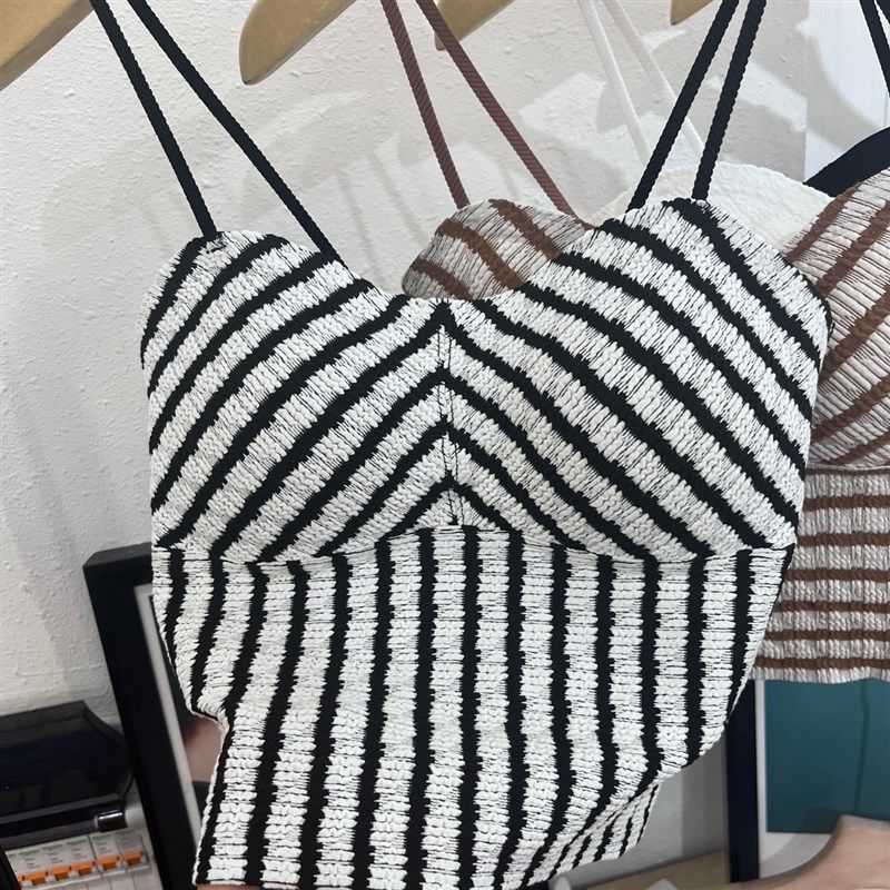 枫之欣951彩虹泡泡条纹修身吊带女内搭舒适一体杯内衣背心美背新,淘宝优惠券,粉丝福利购,淘宝优惠卷