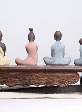 创意新中式无相紫砂禅意家居装饰办公饰品茶具配件茶宠摆件