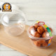 Baking packaging round blister box biscuit pastry bread muffin small cake bowl transparent packaging box 100 sets