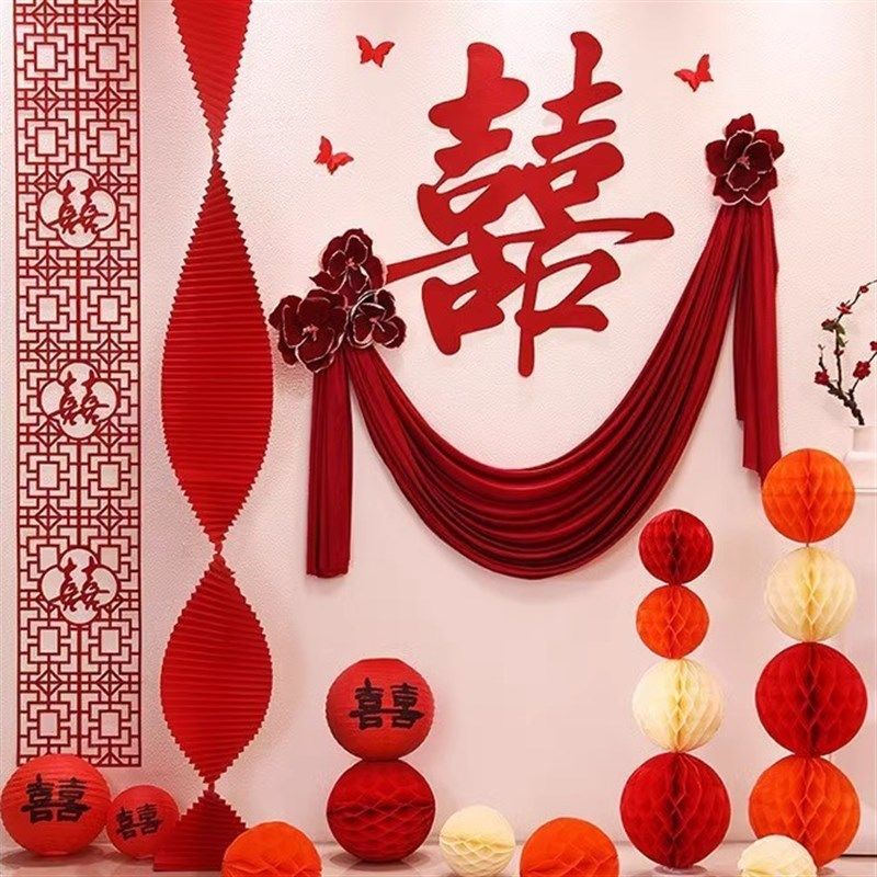 顺便买卖婚房布置套装新房卧室房间客厅背景墙装饰结婚拍照喜字贴,淘宝优惠券,粉丝福利购,淘宝优惠卷