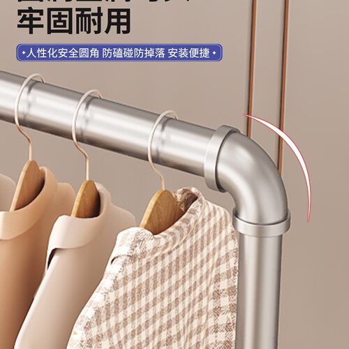 服装店展示架落地卧室挂衣架带轮子家用客厅阳台晾衣架铁艺龙门架 - 图2