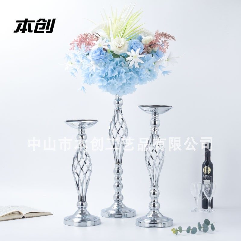 婚庆道具铁艺路引婚礼装饰烛台花瓶摆件酒店迎宾客厅餐桌插花花器,淘宝优惠券,粉丝福利购,淘宝优惠卷