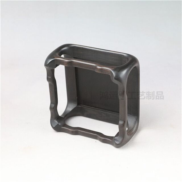 Mahogany ornaments, miniature bonsai vase, antique jade, Chinese-style small square table, teapot base, wooden support, solid wood purple sandalwood