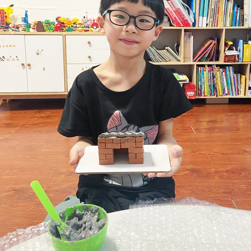 泥瓦匠小小建筑家迷你盖房子真砖头水泥砌墙搭造房子体验装材料包,淘宝优惠券,粉丝福利购,淘宝优惠卷