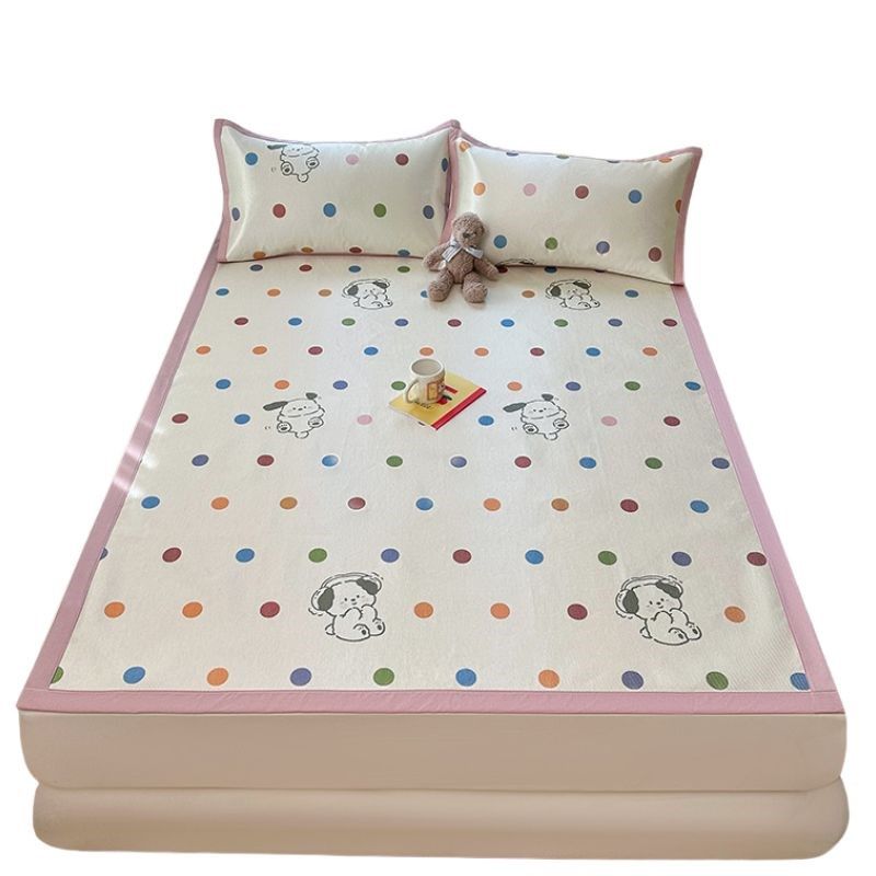 佳居生活夏季A类冰丝藤席三件套凉席冰丝席可折叠水洗学生宿舍1.5,淘宝优惠券,粉丝福利购,淘宝优惠卷