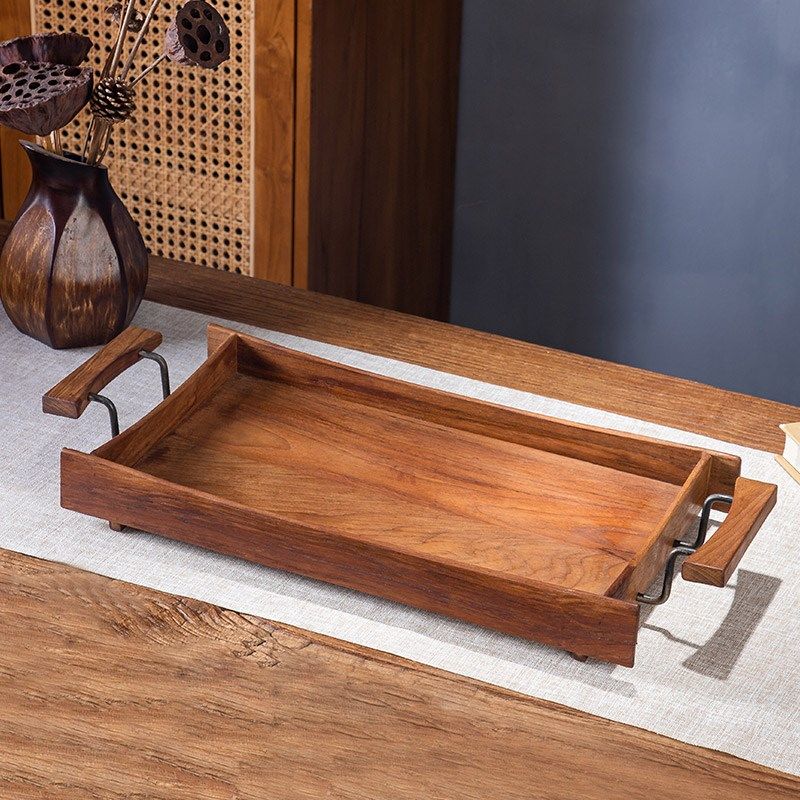 泰国复古长方形茶具托盘中式干泡茶盘家用实木糖果零食盘水果盘子,淘宝优惠券,粉丝福利购,淘宝优惠卷