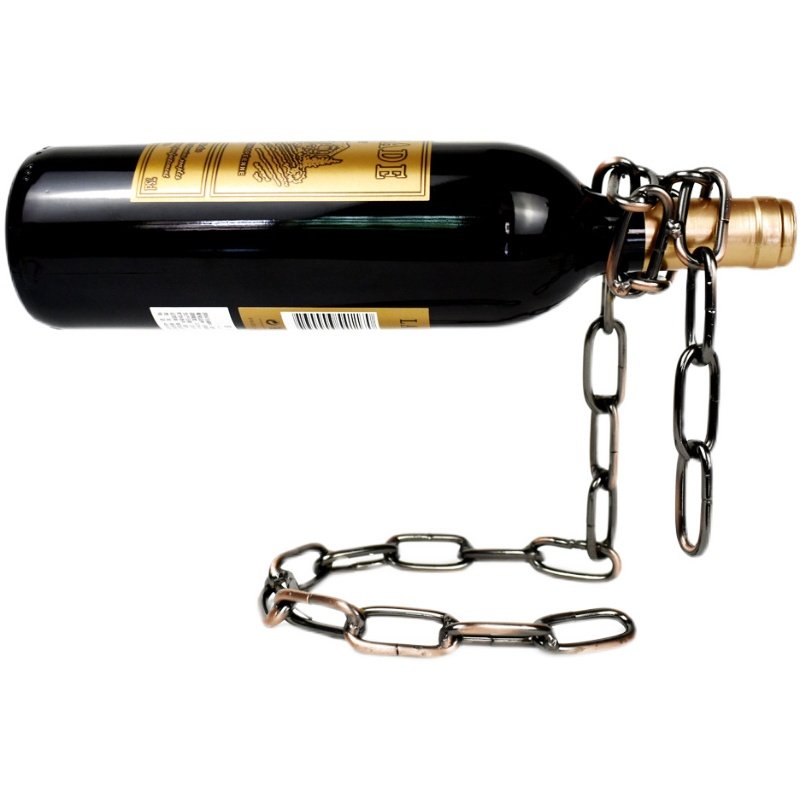 汇典工艺 神奇悬浮铁链酒架金属链条支架工艺品个性创意家居摆件,淘宝优惠券,粉丝福利购,淘宝优惠卷