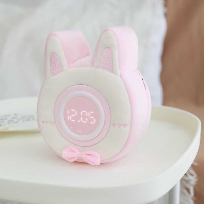 毛绒吐司闹钟夜灯草莓兔床头灯宝宝蛋糕伴眠暖光玩具卧室喂奶充电,淘宝优惠券,粉丝福利购,淘宝优惠卷