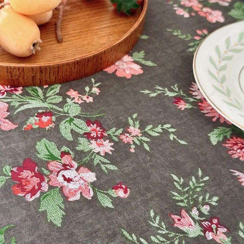 法式复古浪漫印花蕾丝风双层装饰餐桌布氛围感茶几盖巾布防尘台布,淘宝优惠券,粉丝福利购,淘宝优惠卷