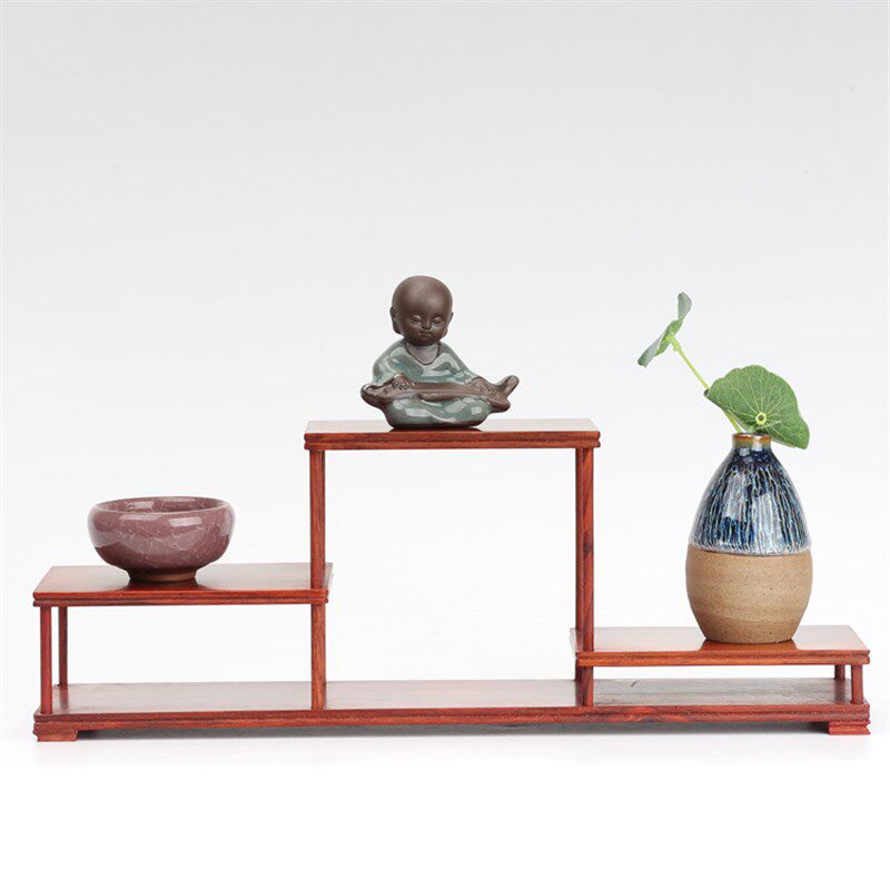 红檀木高低架博古架多宝架 紫砂壶茶壶花瓶架 奇石奇石玉器底座,淘宝优惠券,粉丝福利购,淘宝优惠卷