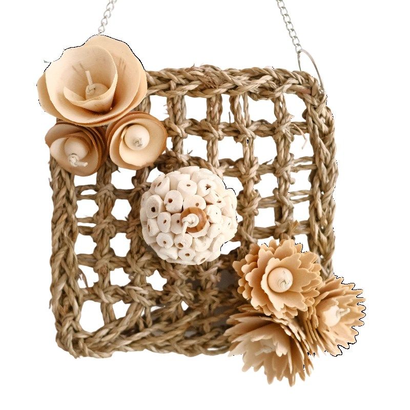 鸟类攀爬网通草球啃咬玩具牡丹玄凤小太虎皮鹦鹉磨嘴爬梯鸟笼挂饰,淘宝优惠券,粉丝福利购,淘宝优惠卷