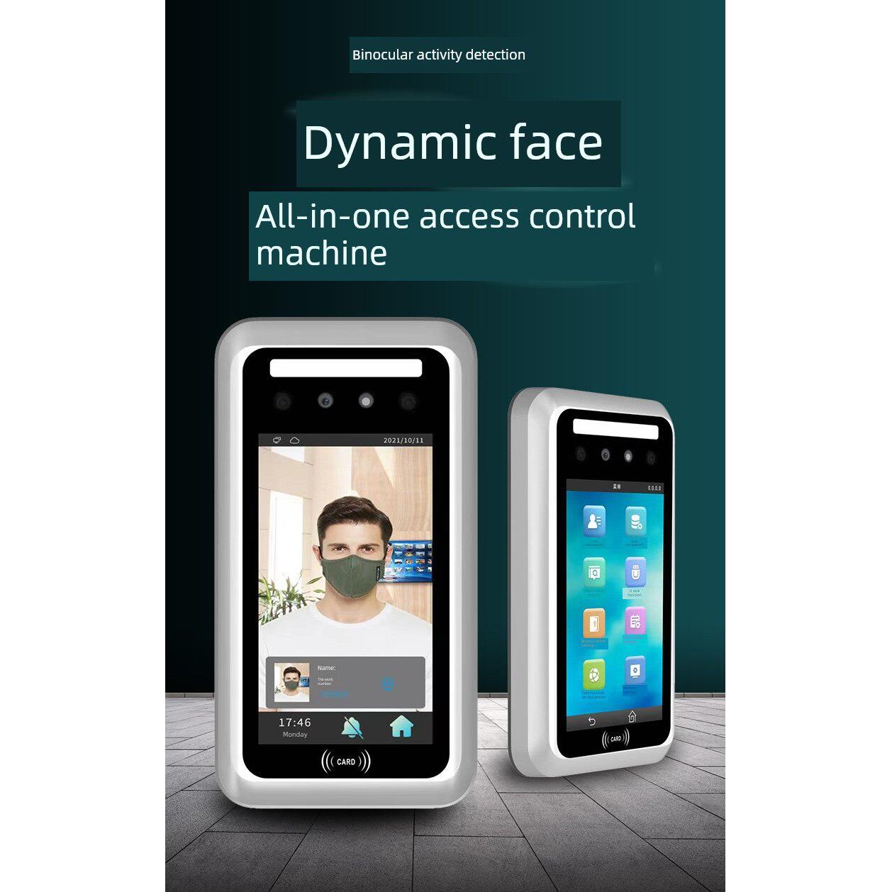 Dynamic face recognition access control system all-in-one attendance office glass door without locking glass door password