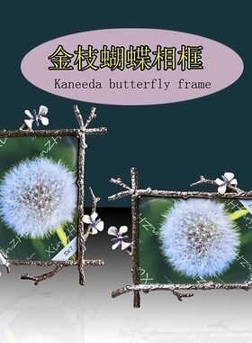 北欧创意复古相框金属金色桌面摆件家居简约装饰画框