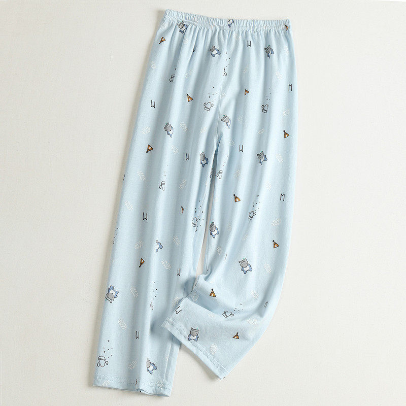 儿童睡裤纯棉宽松夏薄女中大童男童家居裤暖气空调宝宝长裤春秋裤,淘宝优惠券,粉丝福利购,淘宝优惠卷