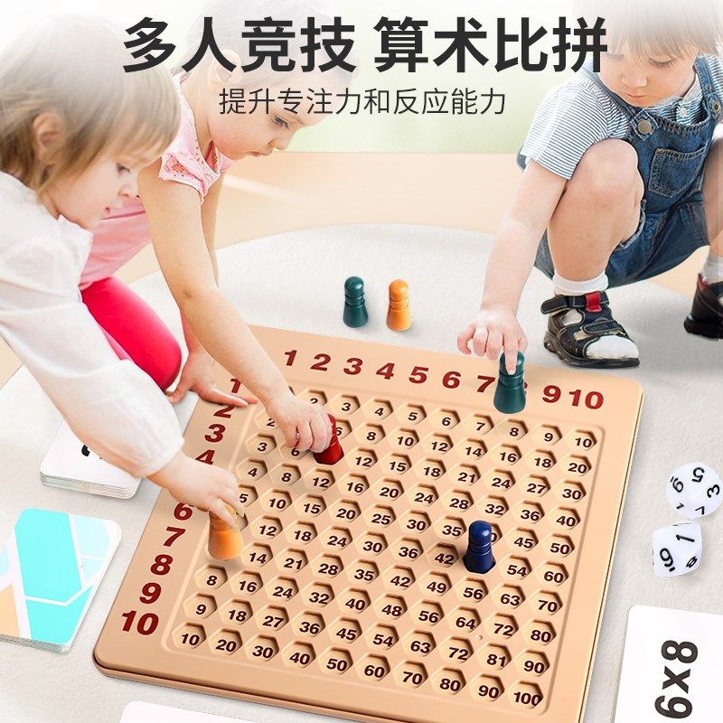 儿童乘法口诀桌游启蒙教具小学生二年级数学益智大脑思维训练玩具,淘宝优惠券,粉丝福利购,淘宝优惠卷