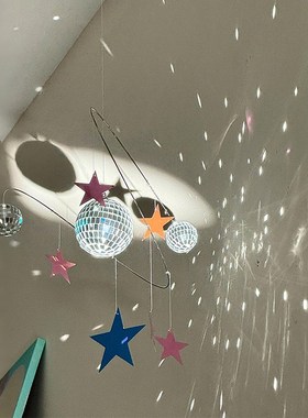 阳光捕手迪斯科球挂饰空中吊饰悬挂装饰房间装饰客厅装饰摆件创意