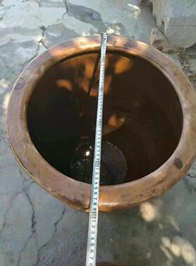民俗老物件陶瓷水粗陶腌菜缸贴龙瓦缸老龙缸荷花缸流水缸展览摆件