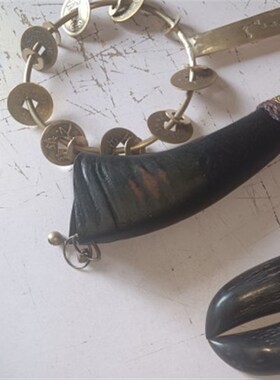 民间师公法器牛角号师刀牛角卦三件套道文化用品号角