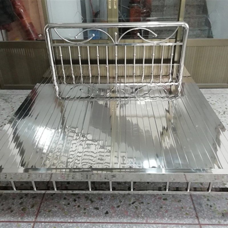 环保无味纯正SUS304不锈钢床铁艺全金属床板加厚单双人1.5一米八,淘宝优惠券,粉丝福利购,淘宝优惠卷