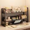 Bookshelf on the desktop bedroom office table small multi-layer shelf living room desk storage hole board storage rack