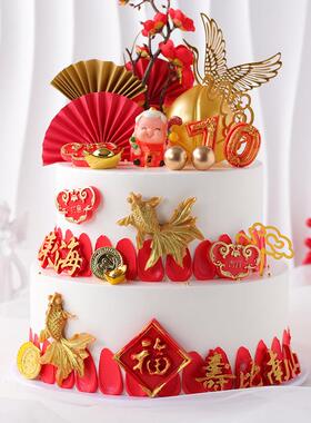 蛋糕模型仿真2024新款双层祝寿网红定制生日蛋糕模型假蛋糕橱窗12