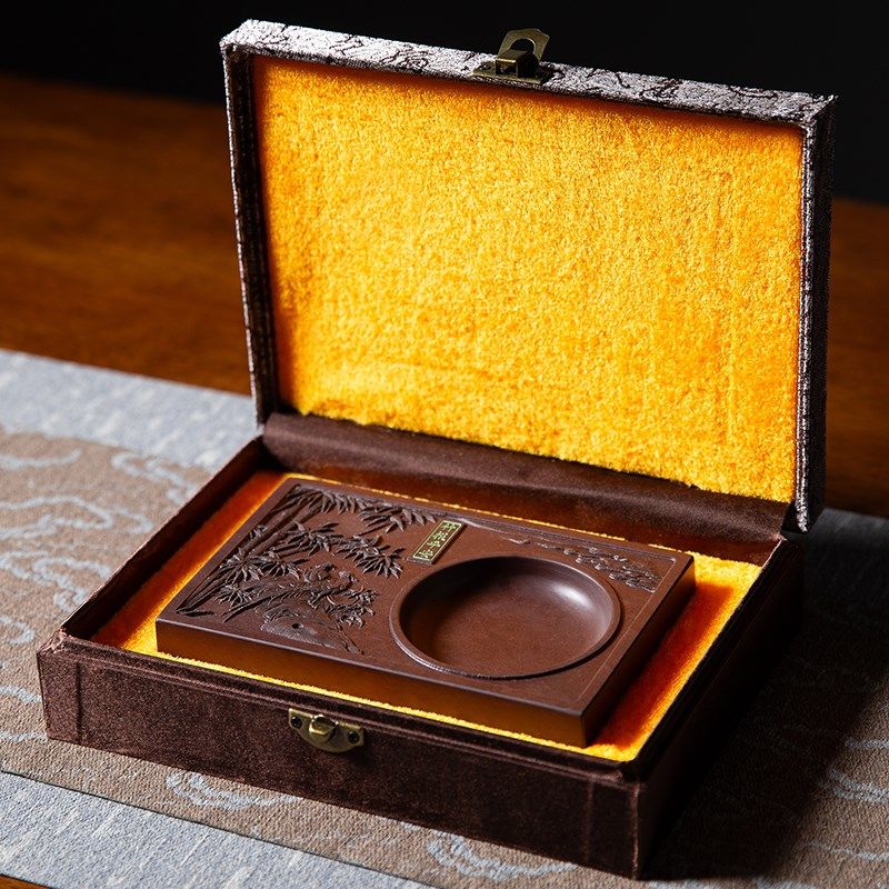 梅林笔庄砚台书法专用天然原石可磨墨研墨毛笔墨汁歙砚澄泥砚端砚,淘宝优惠券,粉丝福利购,淘宝优惠卷