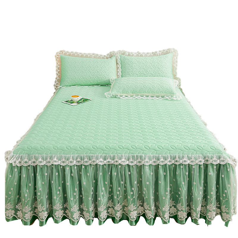 夏季床裙款乳胶凉席三件套冰丝席床罩可水洗折叠空调加厚软凉席子,淘宝优惠券,粉丝福利购,淘宝优惠卷