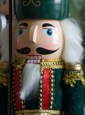 胡桃夹子38cm士兵木偶欧式创意家居摆件电视柜客厅儿童房软装饰品