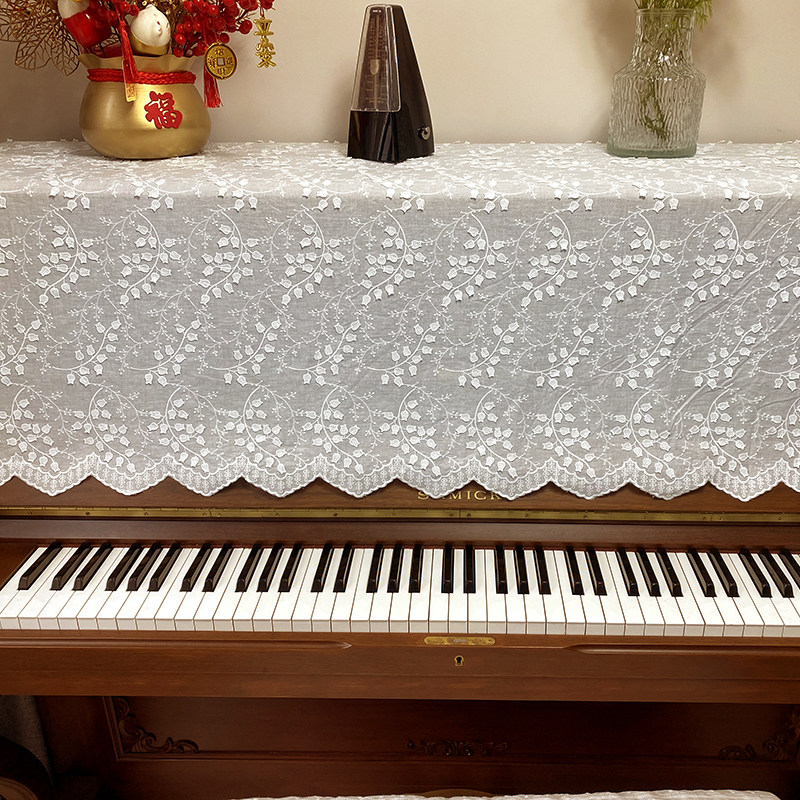 高档!立体绣花钢琴盖布蕾丝防尘罩北欧风美式电钢琴半罩轻奢法式,淘宝优惠券,粉丝福利购,淘宝优惠卷