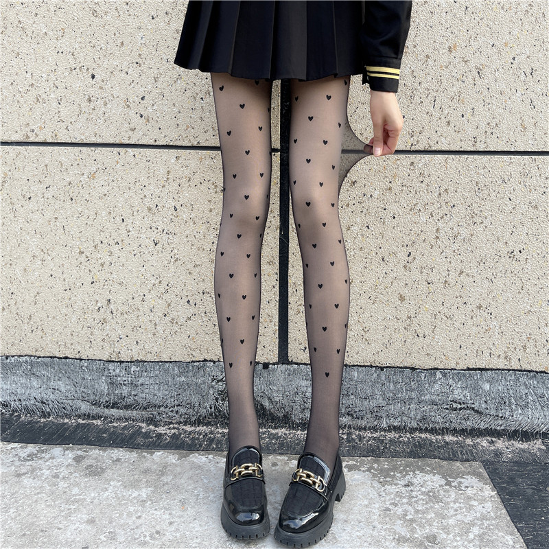 爱心丝袜女秋冬加绒加厚黑丝性感黑色光腿神器内搭裤冬季JK裤袜,淘宝优惠券,粉丝福利购,淘宝优惠卷
