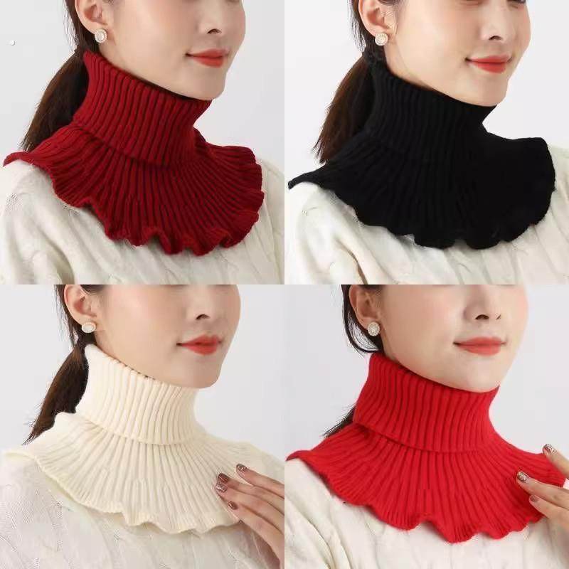 秋冬新款围脖女脖套假领子护颈椎保暖防寒百搭针织高领毛线衣领女,淘宝优惠券,粉丝福利购,淘宝优惠卷