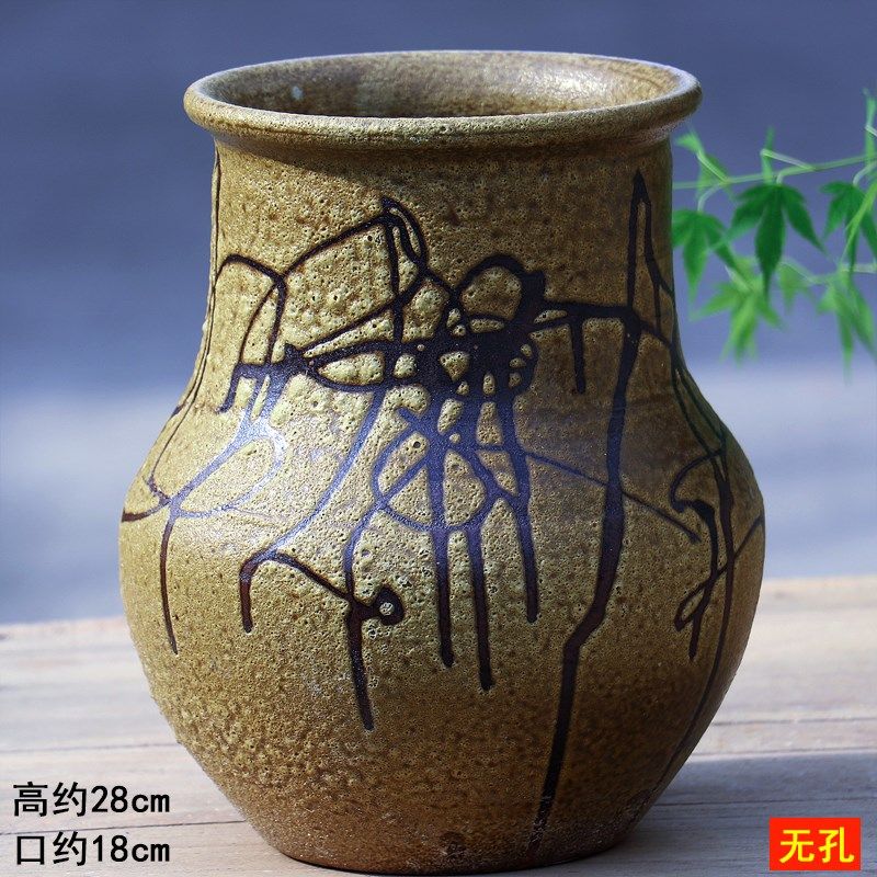 无孔水培花盆大号花瓶民宿酒店就陶罐高筒室内花器插花复古诧寂风,淘宝优惠券,粉丝福利购,淘宝优惠卷
